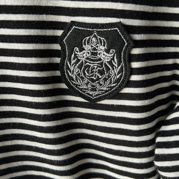 The Kooples Striped Black and White Long Sleeve Top Size 1 Small NWT 🦋🦋🦋 - Picture 2 of 8